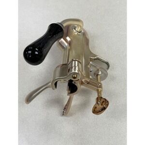 Frontgate Champagne Corkscrew Wine Opener Bottle Table Mount Chrome